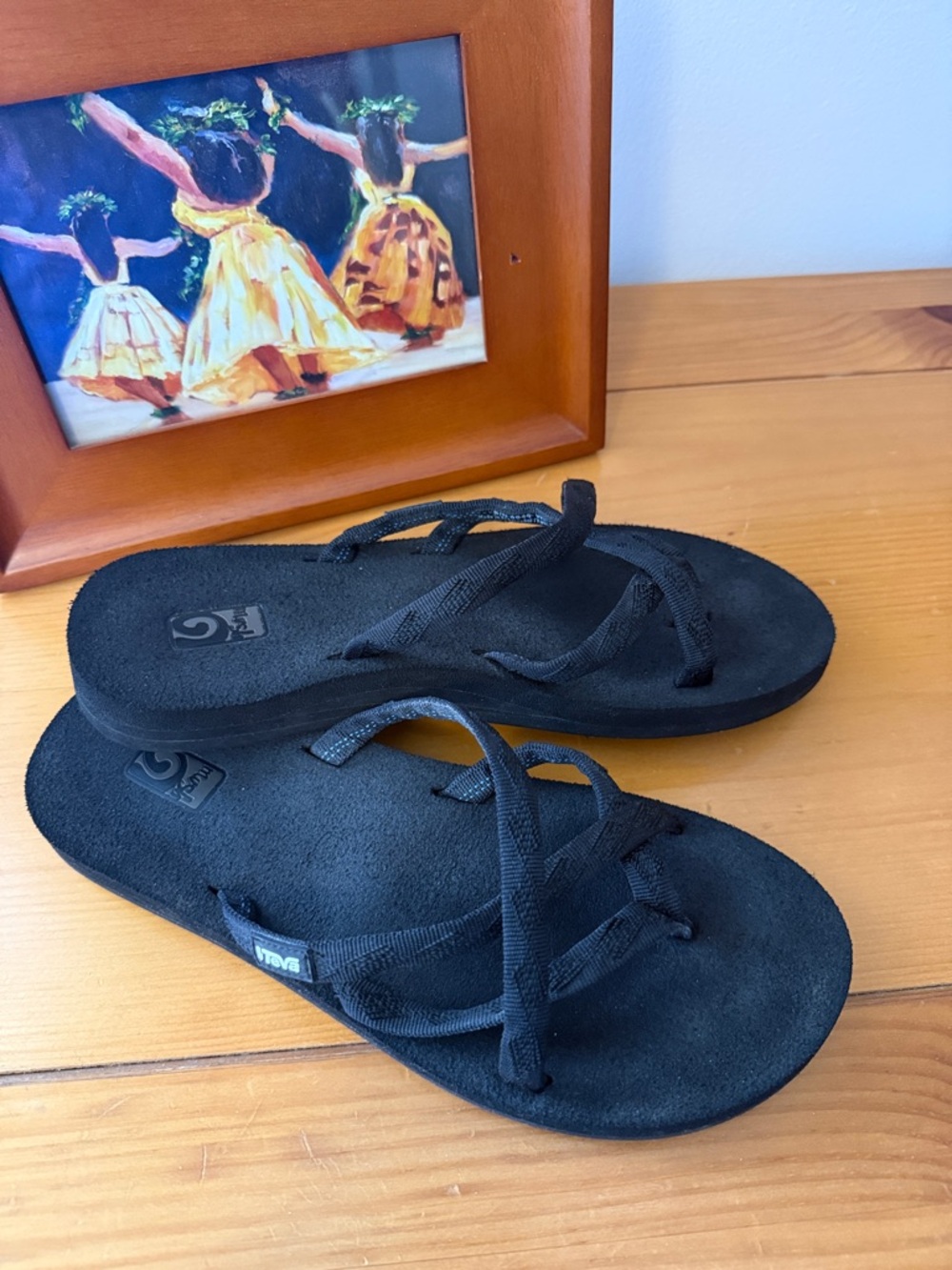 Teva Black Flip Flops